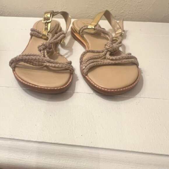 Cole Haan Neutral Flat Sandals 7 - Picture 2 of 4